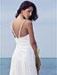 Χαμηλού Κόστους Νυφικά Φορέματα-Ίσια Γραμμή Φορεματα για γαμο Ουρά Ελαστικό Σατέν Λεπτές Τιράντες Άνοιγμα πίσω με Χάντρες 2021