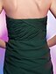 Χαμηλού Κόστους Κοκτέιλ Φορέματα-Ίσια Γραμμή Κοκτέιλ Πάρτι Φόρεμα Στράπλες Καρδιά Αμάνικο Μέχρι το γόνατο Σιφόν με Χιαστί Πλαϊνό ντραπέ 2020