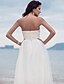 cheap Wedding Dresses-Sheath / Column Strapless Floor Length Organza / Satin Made-To-Measure Wedding Dresses with by