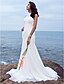 cheap Wedding Dresses-Mermaid / Trumpet Wedding Dresses Halter Neck Sweep / Brush Train Chiffon Regular Straps with Beading 2020