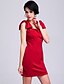 Недорогие Распродажа TS® - скидки до 80%-Красный Платье - Без рукавов Лето Красный Синий