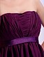Χαμηλού Κόστους Κοκτέιλ Φορέματα-Βραδινή τουαλέτα Κομψό Κοκτέιλ Πάρτι Φόρεμα Στράπλες Αμάνικο Μέχρι το γόνατο Σιφόν με Ζώνη / Κορδέλα Πιασίματα Που καλύπτει 2022