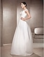 cheap Wedding Dresses-A-Line Wedding Dresses V Neck Floor Length Satin Cap Sleeve Simple Backless with Draping 2021