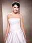 Χαμηλού Κόστους Νυφικά Φορέματα-Αίθουσα Φορεματα για γαμο Γραμμή Α Καρδιά Στράπλες Αμάνικο Μακριά ουρά Σατέν Νυφικά φορέματα Με 2024