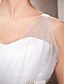 billiga Brudklänningar-A-linje / Prinsessa Hjärtformad urringning Svepsläp Tyll Bröllopsklänningar tillverkade med av