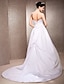 olcso Menyasszonyi ruhák-Szalon Esküvői ruhák A-vonalú Szív-alakú Pánt nélküli Ujjatlan Kápolnauszály Szatén Menyasszonyi ruhák Val vel 2024