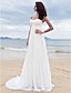 cheap Wedding Dresses-A-Line Wedding Dresses Sweetheart Neckline Court Train Chiffon Strapless Simple Beach Plus Size with Beading Appliques 2022