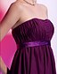 Χαμηλού Κόστους Κοκτέιλ Φορέματα-Βραδινή τουαλέτα Κομψό Κοκτέιλ Πάρτι Φόρεμα Στράπλες Αμάνικο Μέχρι το γόνατο Σιφόν με Ζώνη / Κορδέλα Πιασίματα Που καλύπτει 2022