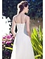 cheap Wedding Dresses-Beach Wedding Dresses A-Line Camisole V Neck Spaghetti Strap Asymmetrical Organza Bridal Gowns With Lace 2024