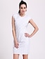 cheap TS Clearance-White Dress - Short Sleeve Summer White