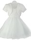 cheap Flower Girl Dresses-Princess / Ball Gown Knee Length First Communion / Wedding Party Cotton / Polyester Sleeveless V Neck with Beading / Embroidery / Spring / Summer / Fall