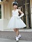 cheap Flower Girl Dresses-Princess / Ball Gown Knee Length First Communion / Wedding Party Cotton / Polyester Sleeveless V Neck with Beading / Embroidery / Spring / Summer / Fall