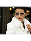 cheap Women&#039;s Outerwear-Half Sleeve Rabbit Fur Party/Casual Coat With Fox Fur Collar (More Colors)