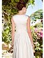 cheap Wedding Dresses-A-Line Wedding Dresses Scoop Neck Ankle Length Satin Sleeveless with Lace Sash / Ribbon Ruched 2020
