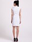 Недорогие Распродажа TS® - скидки до 80%-Белый Платье - С короткими рукавами Лето Белый