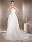 Χαμηλού Κόστους Νυφικά Φορέματα-Φορεματα για γαμο Μακριά ουρά Γραμμή Α Αμάνικο Καρδιά Στράπλες Δαντέλα Με 2023 Άνοιξη Νυφικά φορέματα