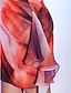 abordables Robes d&#039;Occasions Spéciales-Fourreau / Colonne Fleur Retour Soirée Cocktail Robe Une Epaule Coeur Sans Manches Courte / Mini Mousseline de soie avec Noeud(s) Volants Motif / Impression 2020