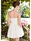 cheap Wedding Dresses-A-Line / Princess Strapless Short / Mini Satin Made-To-Measure Wedding Dresses with by / Little White Dress