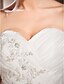 olcso Menyasszonyi ruhák-Esküvői ruhák Kápolnauszály A-vonalú Ujjatlan Szív-alakú Pánt nélküli Csipke Val vel 2023 Tavasz Menyasszonyi ruhák