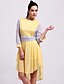 cheap TS Clearance-Yellow Dress - Long Sleeve Summer Yellow