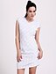 Недорогие Распродажа TS® - скидки до 80%-Белый Платье - С короткими рукавами Лето Белый