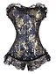 baratos Lingerie de Moda-brocado frente corset fechamento busto com desossa (mais cores) shaper lingerie sexy