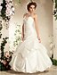 levne Svatební šaty-Princezna A-Linie Svatební šaty Srdcový výstřih Bez ramínek Na zem Taft Bez rukávů s 2021