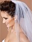 Недорогие Свадебные вуали-Двухуровневая локоть завесу с бисером края