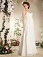 cheap The Wedding Store-Beach Wedding Dresses Sheath / Column Camisole V Neck Spaghetti Strap Floor Length Chiffon Bridal Gowns With Beading Draping 2023 Summer Wedding Party, Women&#039;s Clothing