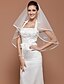 halpa Häähunnut-One-tier Ribbon Edge Wedding Veil Elbow Veils with 31.5 in (80cm) Tulle A-line, Ball Gown, Princess, Sheath / Column, Trumpet / Mermaid / Classic