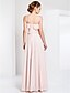 cheap Special Occasion Dresses-Sheath / Column Open Back Prom Formal Evening Military Ball Dress Spaghetti Strap Sleeveless Floor Length Chiffon with Buttons Ruffles 2020