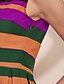 Χαμηλού Κόστους TS Φορέματα-Πράσινο Φόρεμα - Αμάνικο Καλοκαίρι Πράσινο Ροζ