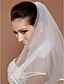 cheap Wedding Veils-One-tier Ribbon Edge Wedding Veil Elbow Veils with 31.5 in (80cm) Tulle A-line, Ball Gown, Princess, Sheath / Column, Trumpet / Mermaid / Classic