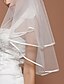 halpa Häähunnut-One-tier Ribbon Edge Wedding Veil Elbow Veils with 31.5 in (80cm) Tulle A-line, Ball Gown, Princess, Sheath / Column, Trumpet / Mermaid / Classic