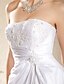 זול שמלות כלה-שמלות חתונה עד הריצפה גזרת A ללא שרוולים סטרפלס טפטה עם 2023 אביב שמלות כלה