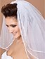 cheap Wedding Veils-Three-tier Pencil Edge / Pearl Trim Edge Wedding Veil Elbow Veils with Beading 31.5 in (80cm) Tulle A-line, Ball Gown, Princess, Sheath / Column, Trumpet / Mermaid / Classic