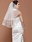 halpa Häähunnut-One-tier Ribbon Edge Wedding Veil Elbow Veils with 31.5 in (80cm) Tulle A-line, Ball Gown, Princess, Sheath / Column, Trumpet / Mermaid / Classic
