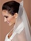 cheap Wedding Veils-One-tier Lace Applique Edge Wedding Veil Fingertip Veils 53 55.12 in (140cm) Tulle A-line, Ball Gown, Princess, Sheath / Column, Trumpet / Mermaid / Classic