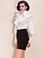 cheap Women&#039;s Tops-TS Detachable Lotus Leaf Collar/Waist Bodysuit Blouse Shirt (More Colors)