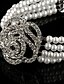 abordables Bracelets-découpe de fleurs quatre dames couches des bracelet perle d&#039;imitation