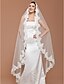 cheap Wedding Veils-Wedding Veil One-tier Chapel Veils Lace Applique Edge 102.36 in (260cm) Tulle White IvoryA-line, Ball Gown, Princess, Sheath/ Column,