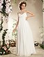 cheap The Wedding Store-Beach Wedding Dresses Sheath / Column Camisole V Neck Spaghetti Strap Floor Length Chiffon Bridal Gowns With Beading Draping 2023 Summer Wedding Party, Women&#039;s Clothing