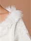 cheap Wraps &amp; Shawls-Wedding  Wraps / Fur Wraps Shrugs Sleeveless Feather/Fur Ivory Wedding Clasp