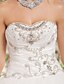 halpa Häämekot-Ball Gown Wedding Dresses Strapless Sweetheart Neckline Floor Length Tulle Sleeveless Sparkle &amp; Shine with Crystal Beading Criss-Cross 2020