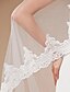 cheap Wedding Veils-One-tier Tulle Chapel Veil With Applique