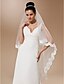 cheap Wedding Veils-One-tier Tulle With Applique Waltz Length Veil