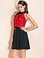 cheap TS Dresses-Black Dress - Sleeveless Summer Vintage Black Red