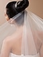 cheap Wedding Veils-One-tier Pencil Edge / Pearl Trim Edge Wedding Veil Elbow Veils with Pearl 59.06 in (150cm) Tulle A-line, Ball Gown, Princess, Sheath / Column, Trumpet / Mermaid / Oval
