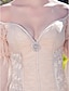 cheap Wedding Dresses-Beach Wedding Dresses Floor Length A-Line 3/4 Length Sleeve Off Shoulder Organza With 2023 Summer Bridal Gowns
