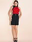 cheap TS Dresses-Black Dress - Sleeveless Summer Vintage Black Red